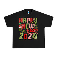 Black happy new year 2024 Urban Heavy Tee - MaliasSmallBusiness