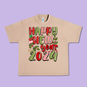 Happy New Year 2024 Urban Heavy Tee Designed By Maliassmallbusiness