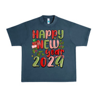 Midnight Navy happy new year 2024 Urban Heavy Tee - MaliasSmallBusiness