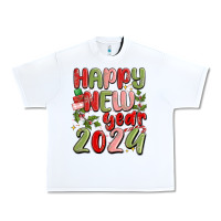 White happy new year 2024 Urban Heavy Tee - MaliasSmallBusiness