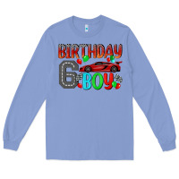 Colony Blue birthday boy 6 Long Sleeve Tee - BundleAndBundleShop