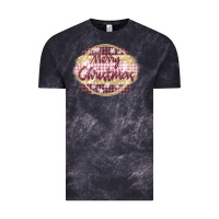 Cloud Black merry christmas pink Vintage Tee - MaliasSmallBusiness