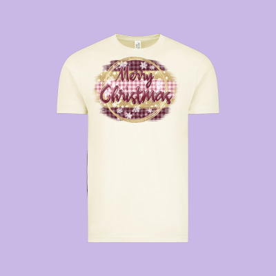 Merry Christmas Pink Vintage Tee Designed By Maliassmallbusiness