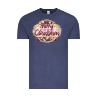 Vintage Denim merry christmas pink Vintage Tee - MaliasSmallBusiness
