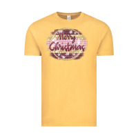 Vintage Mustard merry christmas pink Vintage Tee - MaliasSmallBusiness