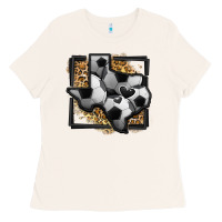 Bone leopard soccer texas map Ladies Tee - Jasminsmagicworld