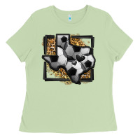 Matcha leopard soccer texas map Ladies Tee - Jasminsmagicworld
