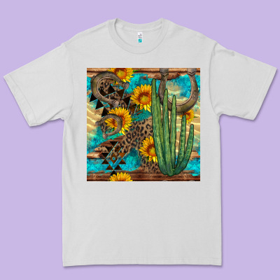 Horseshoe And Cactus Premium Tee Designed By Bundleandbundleshop