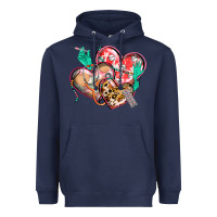 Navy nurse hearts Heavyweight Hoodie - CowGirlArtShop