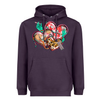 Plum nurse hearts Heavyweight Hoodie - CowGirlArtShop