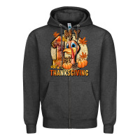 Charcoal Heather My 1st Thanksgiving Zipper Hoodie - NancyCooperArtShop