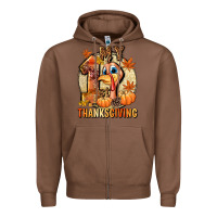 Chestnut My 1st Thanksgiving Zipper Hoodie - NancyCooperArtShop