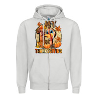 Dove Grey My 1st Thanksgiving Zipper Hoodie - NancyCooperArtShop