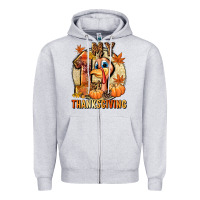 Heather Grey My 1st Thanksgiving Zipper Hoodie - NancyCooperArtShop