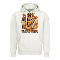 Oatmeal Heather My 1st Thanksgiving Zipper Hoodie - NancyCooperArtShop