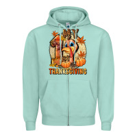 Seafoam My 1st Thanksgiving Zipper Hoodie - NancyCooperArtShop