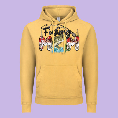 Fishing Mom Vintage Hoodie Designed By Maliassmallbusiness