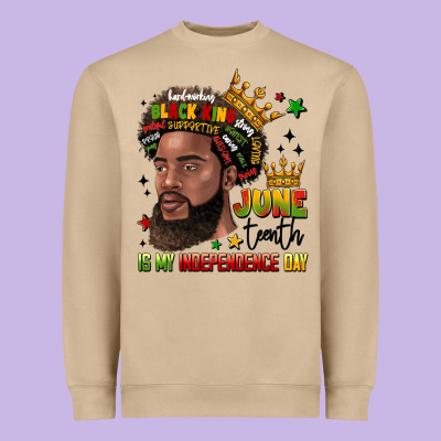 Juneteenth Is My Independence Day Heavyweight Sweatshirt Designed By Lillyallendesigns