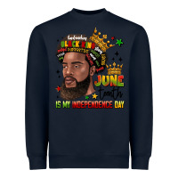 Navy juneteenth is my independence day Heavyweight Sweatshirt - LillyAllenDesigns