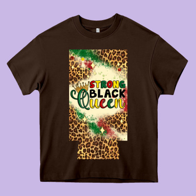 Strong Black Queen 12 Oz Can Cooler (slim) Heavy Core Tee Designed By Artiststas