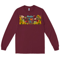 Burgundy thankful teacher fall libbey glass Long Sleeve Tee - BundleAndBundleShop