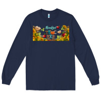 Navy thankful teacher fall libbey glass Long Sleeve Tee - BundleAndBundleShop