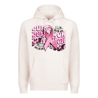 Pale Pink survivor breast cancer Premium Hoodie - CowGirlArtShop