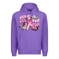 Purple survivor breast cancer Premium Hoodie - CowGirlArtShop