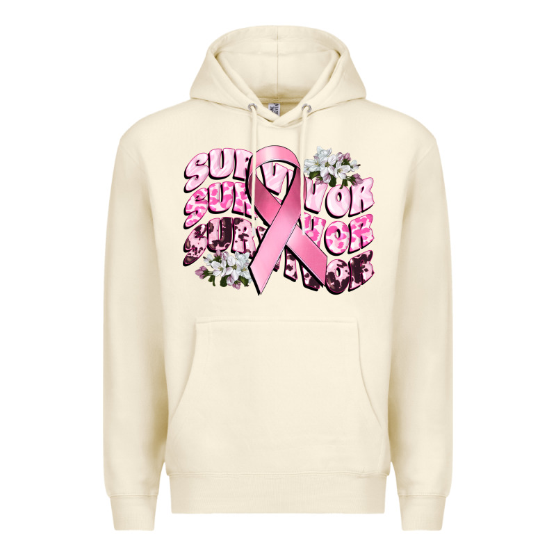 Survivor Breast Cancer Premium Hoodie by CowGirlArtShop | Teevron