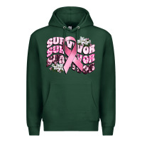 Sports Green survivor breast cancer Premium Hoodie - CowGirlArtShop