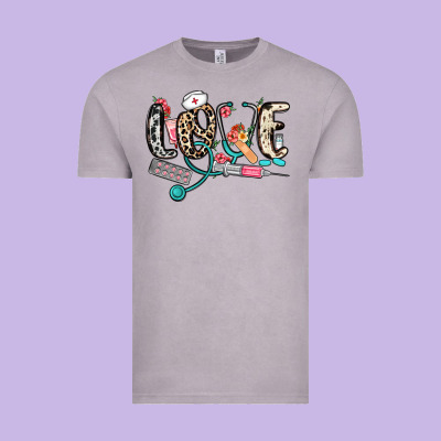 Love Nurse Vintage Tee Designed By Nancycooperartshop