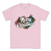 Bubblegum Pink Merry Christmas Classic Tee - CowhideDigitalArt