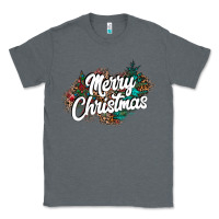 Charcoal Heather Merry Christmas Classic Tee - CowhideDigitalArt