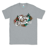 Heather Grey Merry Christmas Classic Tee - CowhideDigitalArt