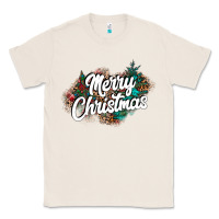 Natural Merry Christmas Classic Tee - CowhideDigitalArt