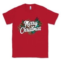 Red Merry Christmas Classic Tee - CowhideDigitalArt