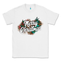 White Merry Christmas Classic Tee - CowhideDigitalArt