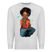 Dove Grey Afro black boy Premium Sweatshirt - HowdyJamesFarm