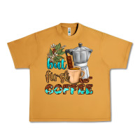 Peanut Butter coffee cups but first coffee Urban Heavy Tee - NancyCooperArtShop