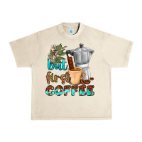 Sandshell coffee cups but first coffee Urban Heavy Tee - NancyCooperArtShop