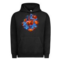 Pigment Black halloween pumpkin patch  5 Urban Hoodie - BundleAndBundleShop
