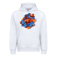 White halloween pumpkin patch  5 Urban Hoodie - BundleAndBundleShop