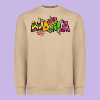 Mama Mardi Gras Heavyweight Sweatshirt Designed By Lillyallendesigns