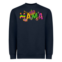 Navy mama mardi gras Heavyweight Sweatshirt - LillyAllenDesigns