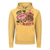 Vintage Mustard feed me donuts and tell me i'm pretty Vintage Hoodie - MaliasSmallBusiness