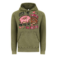 Vintage Olive feed me donuts and tell me i'm pretty Vintage Hoodie - MaliasSmallBusiness