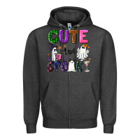 Charcoal Heather Cute and spooky Zipper Hoodie - NancyCooperArtShop