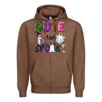 Chestnut Cute and spooky Zipper Hoodie - NancyCooperArtShop