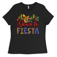 Black Down to fiesta Ladies Tee - RanaPortraitStore