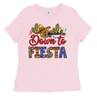 Bubblegum Pink Down to fiesta Ladies Tee - RanaPortraitStore